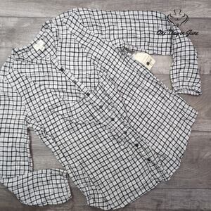 St. John's Bay Button Front Long Sleeve Top Size S